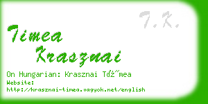 timea krasznai business card